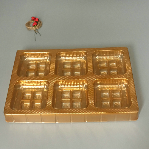 Plastic golden tray