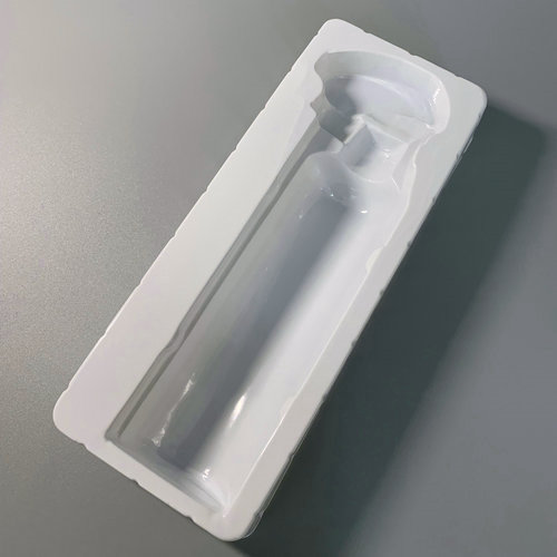 Plastic tray for spray can